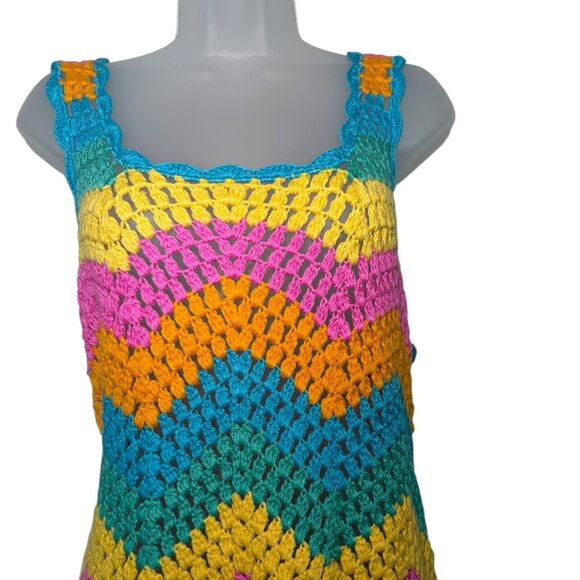 Show Me Your Mumu Tara Mini Dress XXL Sea Breeze Crochet Cover Up NWT - Picture 3 of 6